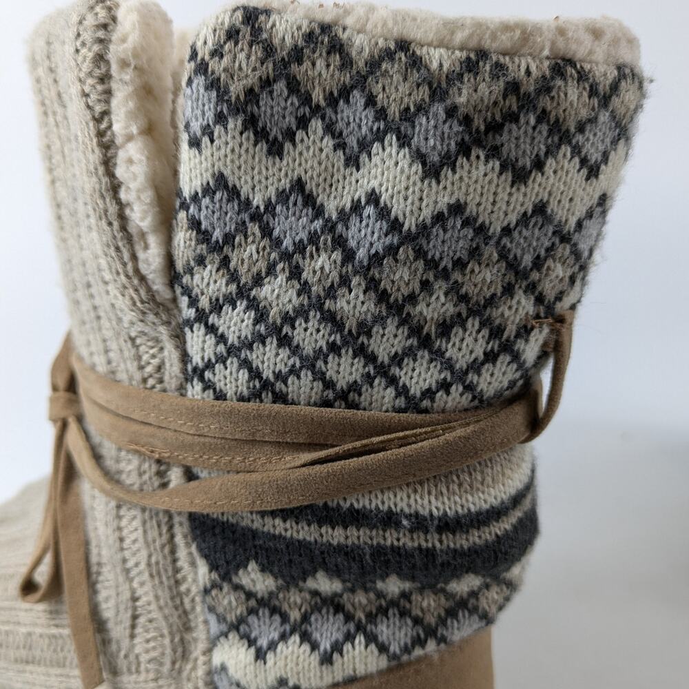 Muk Luks Womens Size 9 Slipper Boots Cozy Essentials Reliable Milwaukee Faux Fur - Picture 7 of 15